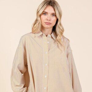 Mittoshop Striped Shirt and Shorts Set